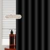 1Pc Minimalist Black Shower Curtains, Basic Soild-Color Waterproof Bathroom Accessories
