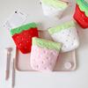 Plush Strawberry Storage Bag Skin-Friendly Kawaii Earphone Pouch Plush Coin Purse Kawaii Cute Zipper Pouch For Daily Use Girls