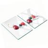 Tempered Glass Kitchen Boards with Graphics, 2 Pieces, Forest Fruits, 2x40x52 Cm