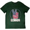 John Lennon - Peace Fingers US Flag (T-Shirt)