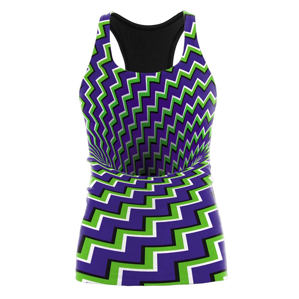 Summer Beach Vest Printed Halloween Ladies Sports Yoga Vest