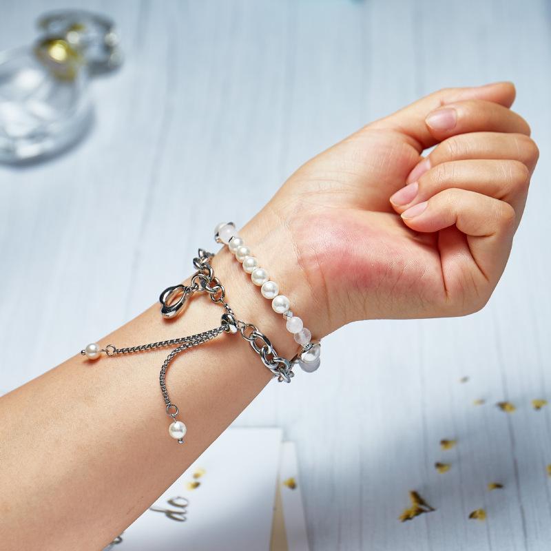 Für Apple Watch Kettengliederarmband Ultra 2 49 38 44 41 45 mm für iWatch Serie 9 8 7 6 5 SE 4 3 Anhänger Perlenarmband Uhrenarmband