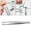 Stainless Steel Nose Hair Trimming Tweezers Efficient Shaving Trimmer for Nose Hair Removal