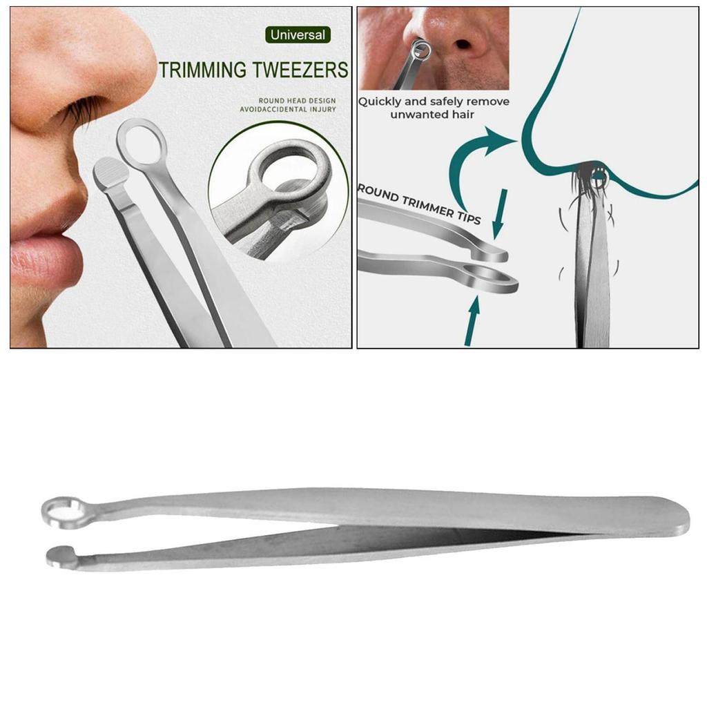 Stainless Steel Nose Hair Trimming Tweezers Efficient Shaving Trimmer for Nose Hair Removal