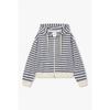 Stripe Pattern Zip Up Hoodie 9176213982 