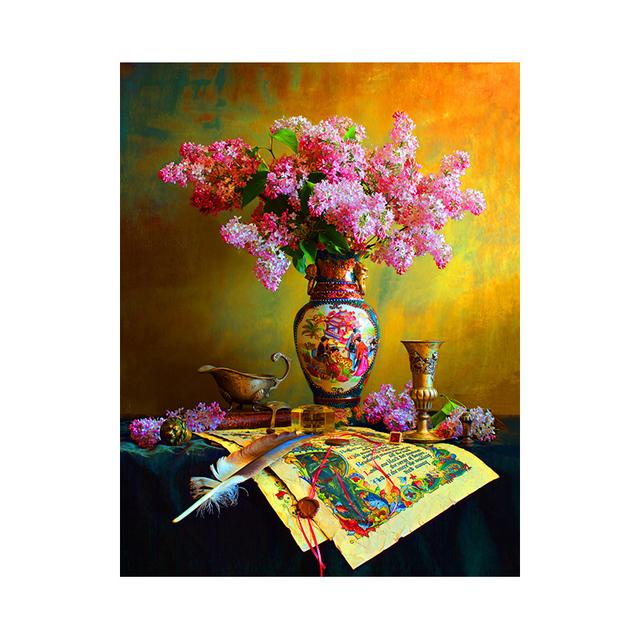 

Vintage Flower Posters and Prints Retro Vase Floral Plant Leaf Canvas Painting Wall Art Pictures Bedroom Backdrop Decor No Frame 21*30cm No Frame