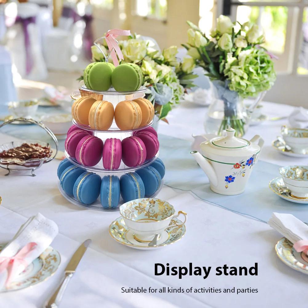 Transparent Wedding Cupcakes Rack Party Tabletop Desserts Bracket Portable Macarons Organizer Holder Kitchen Accessories