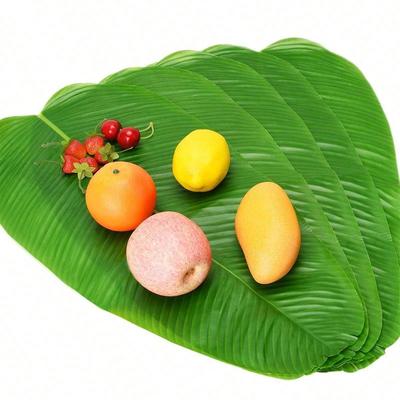 10 Pcs Leaf Placemats Banana Leaves Artificial Banana Leaves for Hawaiian Party Jungle Aventure Theme Party Decor Table Runner Centerpieces Placemat