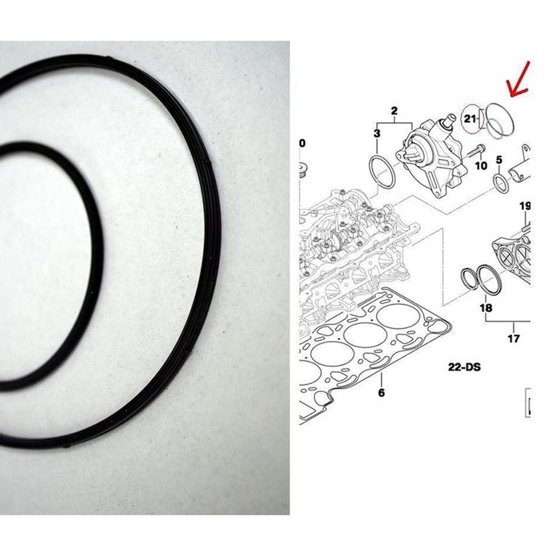 A60X 10PCS Car Vacuum Pump Seal Gasket 11667509080 For BMW E81 E87 E46 E90 E91 E60 X3