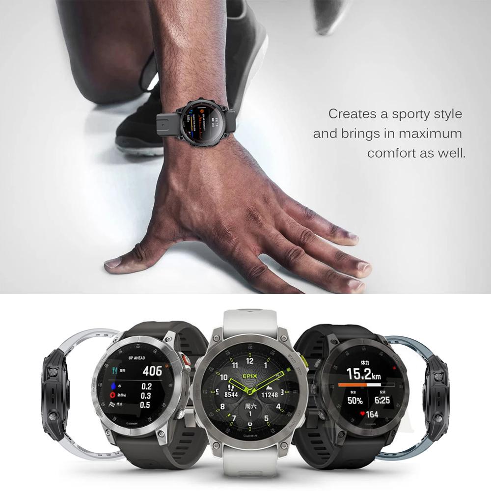 QuickFit 22mm Straps For Garmin Approach S70 47mm S60 S62 Epix Pro Watch Band Silicone Bracelet For Forerunner 935 945 955 Strap