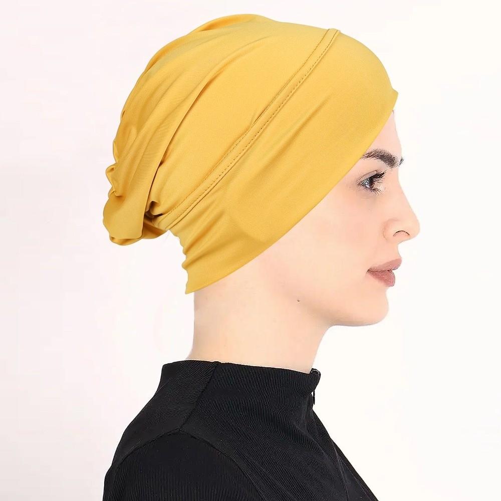 Soft Modal Hijab Caps Elastic Cancer Chemo Hat New Islamic Headband  Women Headwear
