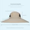 Men's Large Brim Sun Visor Hat Summer Fisherman Hat Straw Hat Enlarged Brim Sun Hat Tourist Fishing Hat Foldable
