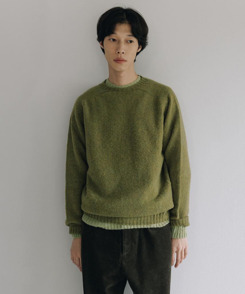 BLANKROOM Shaggy Dog Crew Neck_Lihen