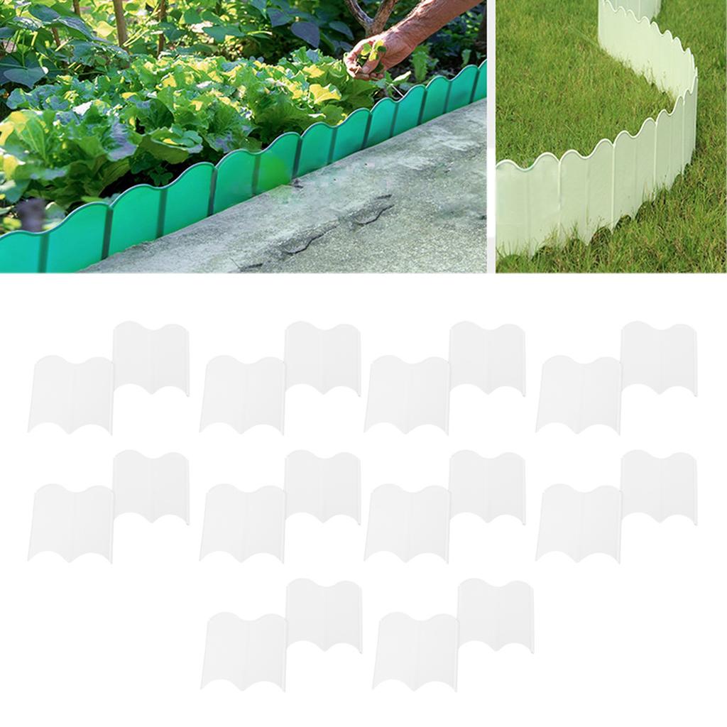 20PCS Interlocking Landscaping Edging Kit Weatherproof Garden Landscape Edging Border Hammer In Lawn