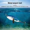 4CM/5G Spinner Blade Lure with Hook Double-sided Reflective Hard Metal Spoon Spinnerbait Rotating Sequin Lure Saltwater Freshwater Walleye Bass