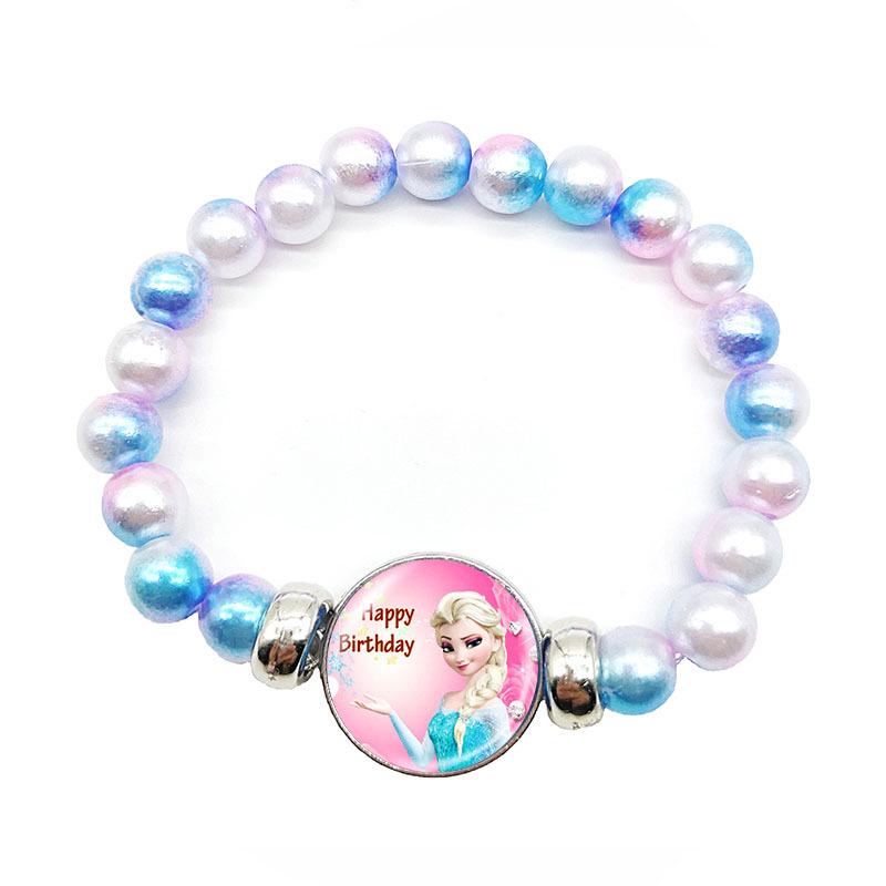 Frozen Princess Elsa Rainbow Beaded Retractable Children's Bracelet