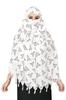 SIXSIGMA® Pure Cotton Long Scarf Cum Mask with Sun UV Protection Scarves Usable for Vehicle Driver | Breathable Light Weight | Universal Size | Whit