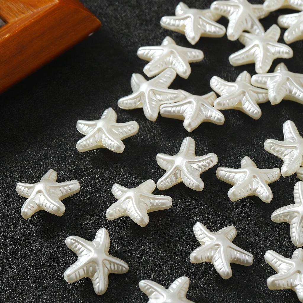 25Pcs Abs Starfish Shaped Beads For Jewelry Making Diy Handmade Necklace Bracelet Earrings Key Chain Accessories
