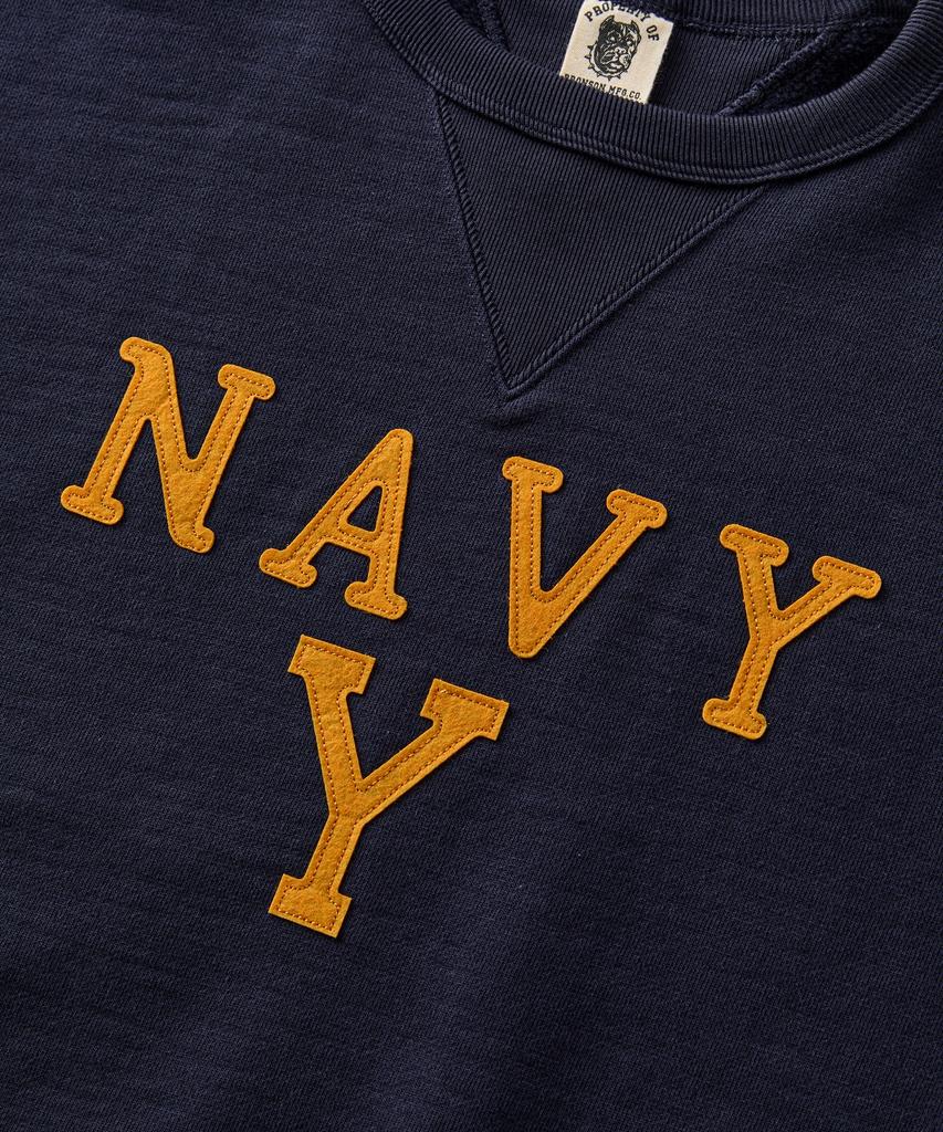 BRONSON Navy Yard Instructor Reverse Weave Sweatshirt Navy
