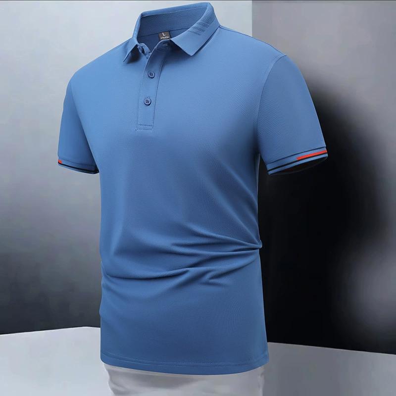 Summer Short Sleeved Polo Shirt Business Minimalist Sports Slimming Men's Casual Collar T-shirt Top