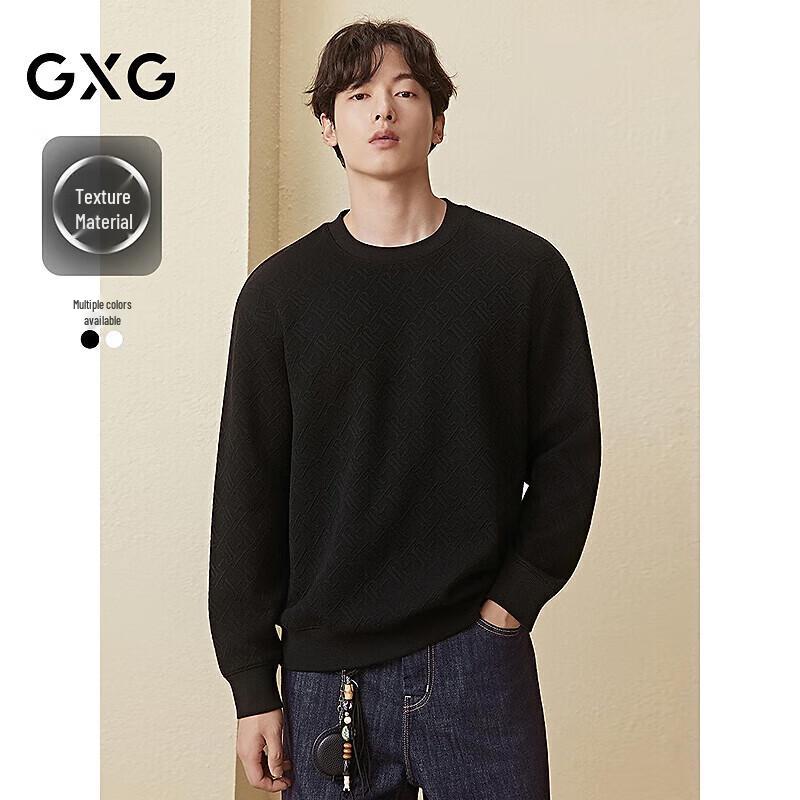 GXG Men's Two-Tone Textured Round Neck Sweatshirt