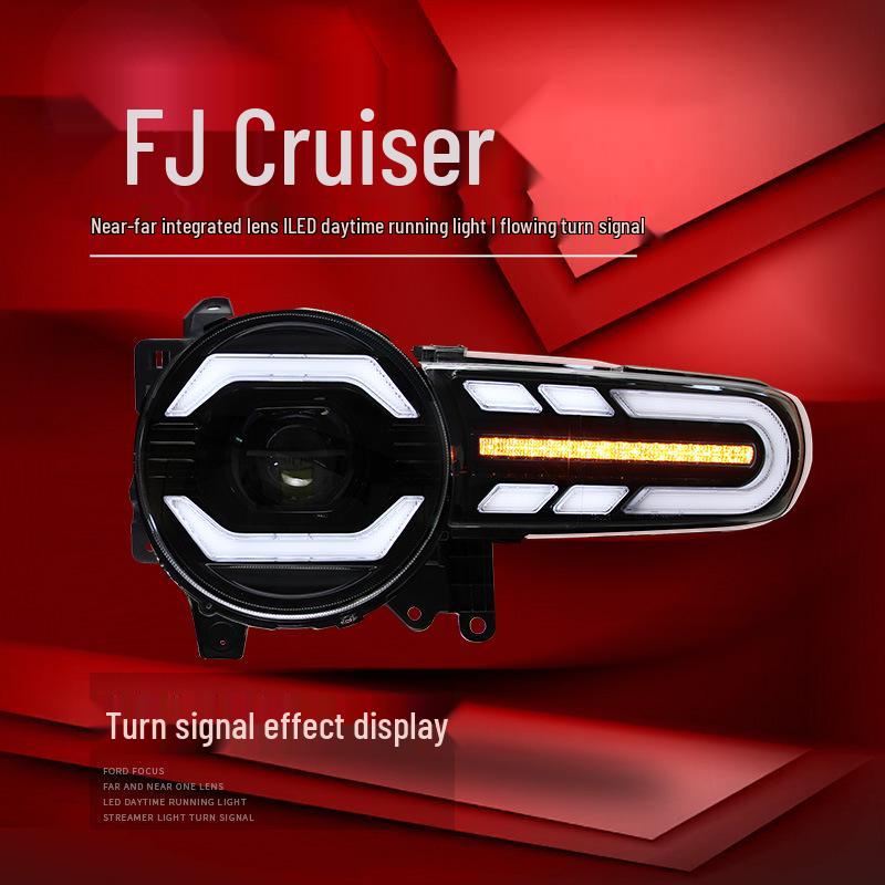 Fits 07-20 Toyota FJ Cruiser LED Headlight Assembly with DRL & Sequential Turn Signal