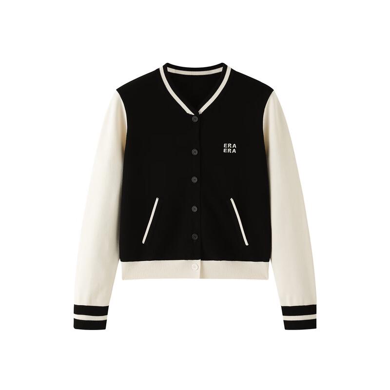 PEACEBIRD Women's Baseball Collar Knit Jacket