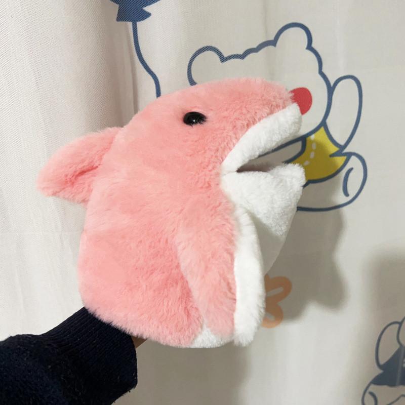 Opening Mouth Shark Hand Puppet Plush Toy Glove Interactive Doll Marine Creature