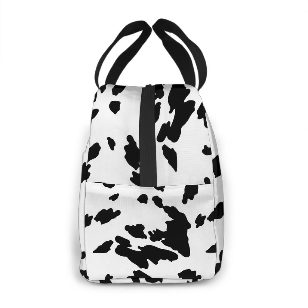 Izolowana torba na drugie śniadanie z wzorem skóry krowy pojemniki na lunch dla kobiet mężczyzn Zakupy Biuro Szkolny Piknik
