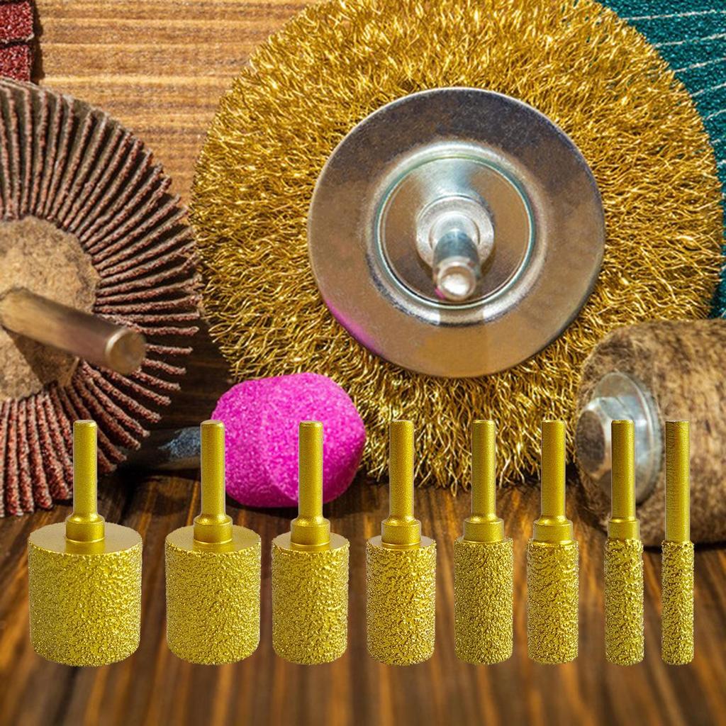 Diamond Grinding Bit 60mm Long Grinder Accessory Cylinder Head Grinding Head for Metal DIY Craft Stone Carving Engraving