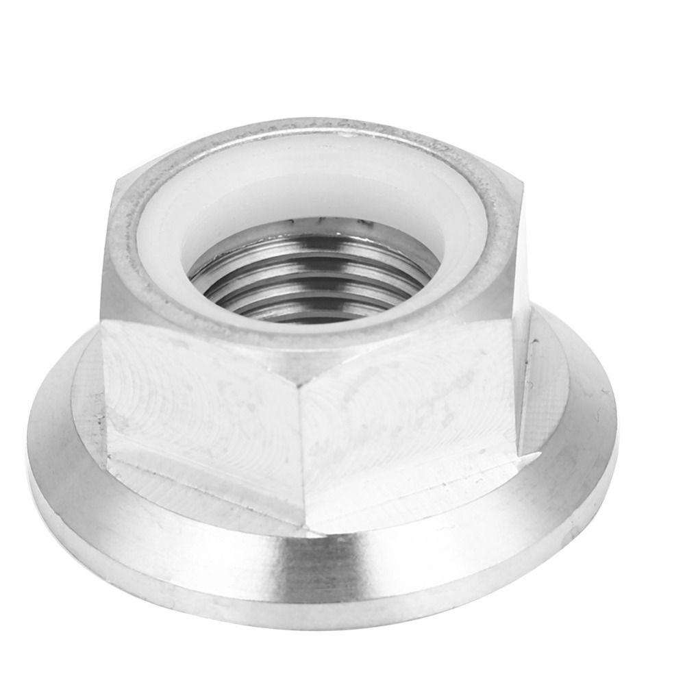 1pc Titanium Alloy Flange Lock Nut M5 M6 M8 M10 M14 Sprocket Flange Nut  for Bike Maintenance