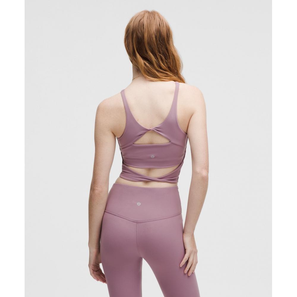 Lululemon Align  Twist BaCk Tank Top  Light Support  C D lavenDer Lux