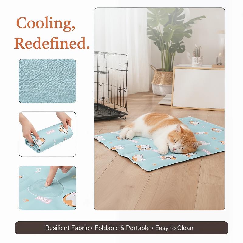 Reusable Pet Cooling Mat Waterproof Gel Pad For Dogs And Cats Summer Non Toxic Cool Bed Mat