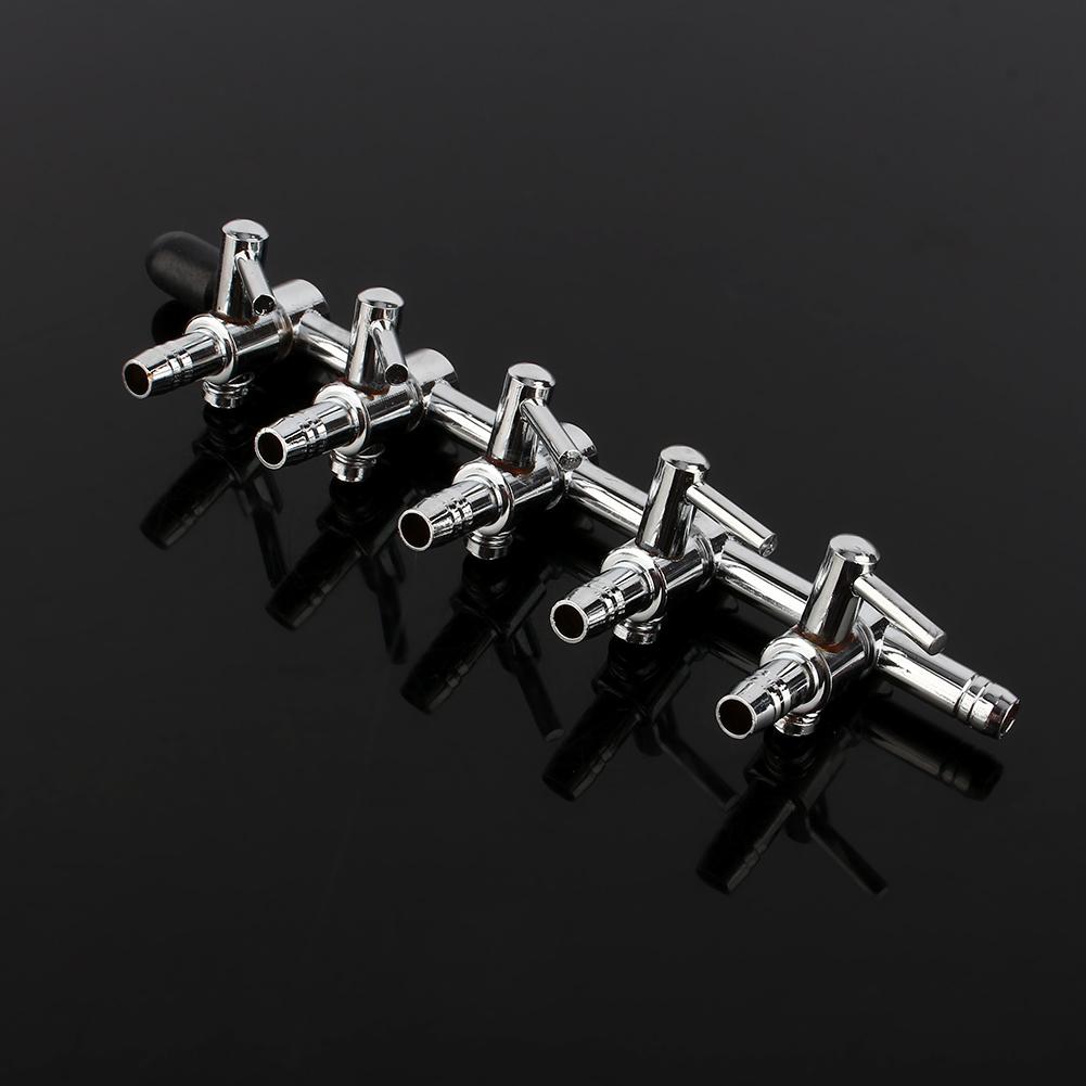 Aquarium Tank Air Lever Pump Oxygen Air Flow Splitter Tube Pipe Control Valve SS