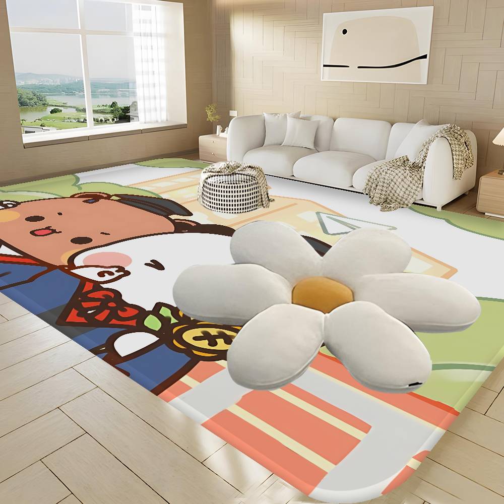 Bubu And Dudu Cute Cartoon Floor Mat INS Style Soft Bedroom Floor House Laundry Room Mat Anti-skid Household Carpets