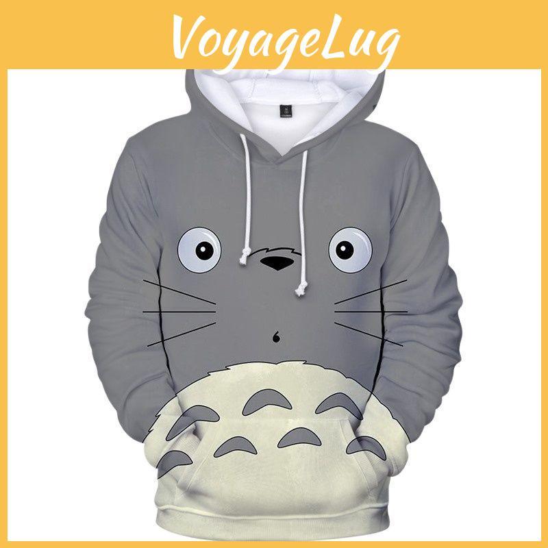Hot Hoodies Sales Fashion Mens 3d Anime Totoro Printing Pullover Autumn Leisure Men Trendy Streetwear High Quality Sweatshirts