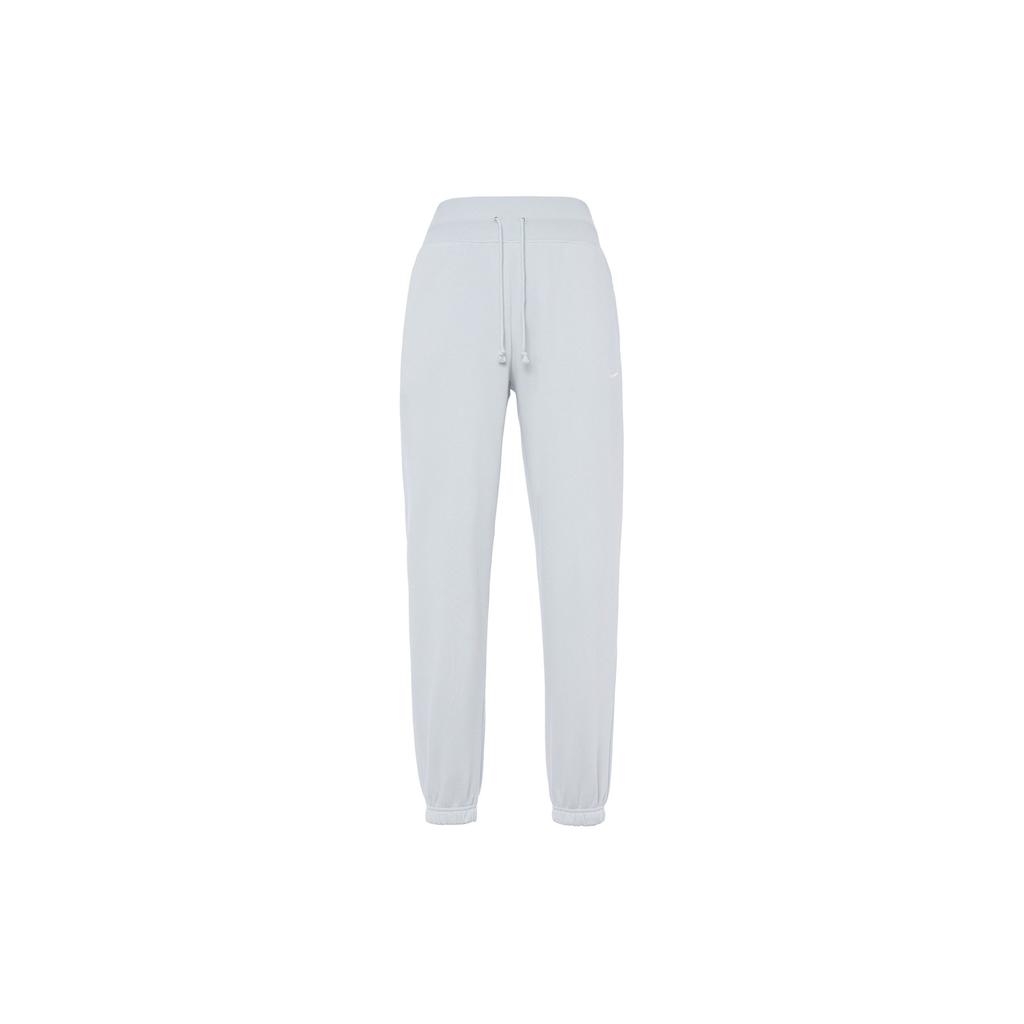 Nike Solid Logo Loose Fit Cuffed Casual Oversized High Waist Fleece Sports Pants Women Pants Green DQ5888-034