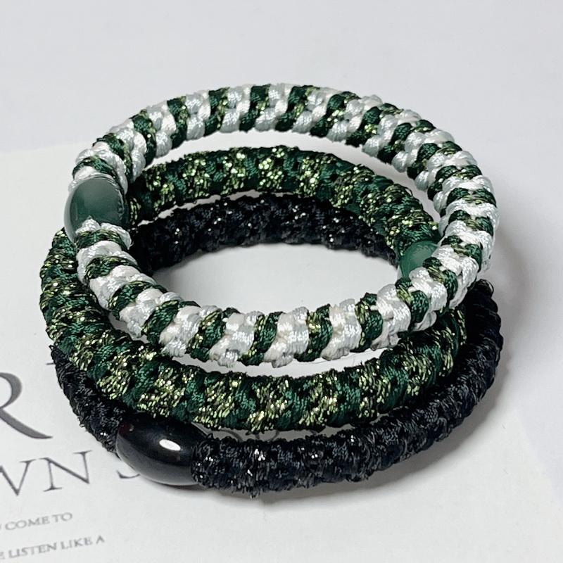 3 Stück/Set Damen Mode Golddraht Haargummis Elastische Spiralhaargummis Für Mädchen Haarspangen Scrunchie-Accessoires Knekkies