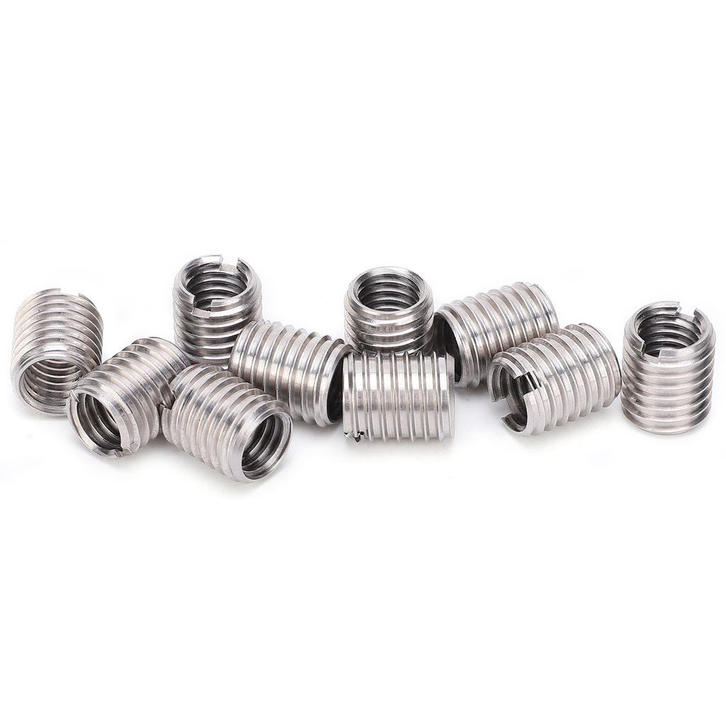 10Pcs Insert Nut Thread Repair Sleeve Threaded Bushing Screw Reducing Conversion Tool
