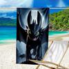 1pc Toothless2 Beach Towel, Beach and Seaside Swimming Pool Equipment, Fashion Pattern, Rectangular, Travel Essentials