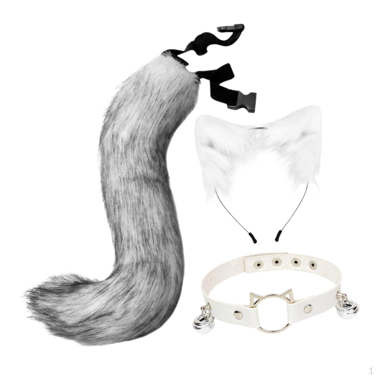 

Набор повязки на голову с кошачьими ушками и хвоста для косплея, для сценического шоу, карнавалов, вечеринки