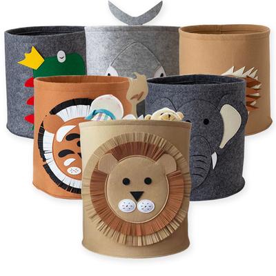 Leão Tigre Cesto de Roupas Domésticas Barril de Armazenamento de Roupas Cesto de Brinquedos em Pé Balde de Armazenamento de Roupas Organizador de Roupas Bolsa de Suporte