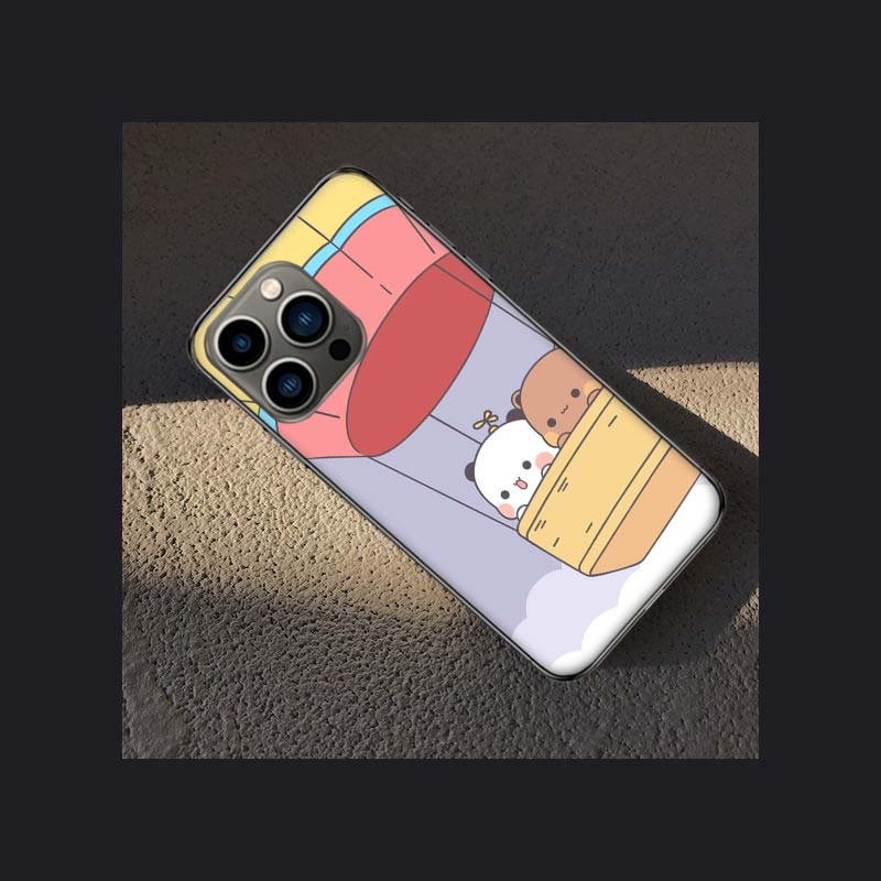 Custodia per Telefono BuBu DuDu Carina Per Iphone 16 15 Plus 13 12 Mini 17Air 16E 11 14 Pro 17 Pro Max Cover Guscio Coque Morbida Trasparente Capa Carina