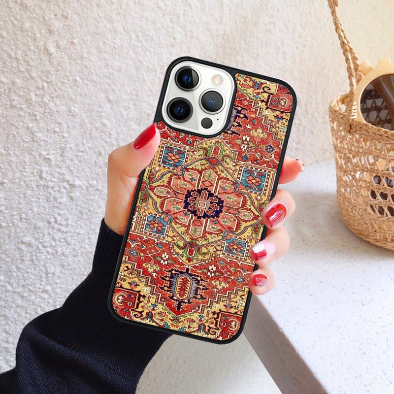 Persian Carpet Floral Pattern Phone Case for iPhone 17 Air 16 Coque 15 14 12 13 PLUS 11 PRO MAX Back Cover Fundas