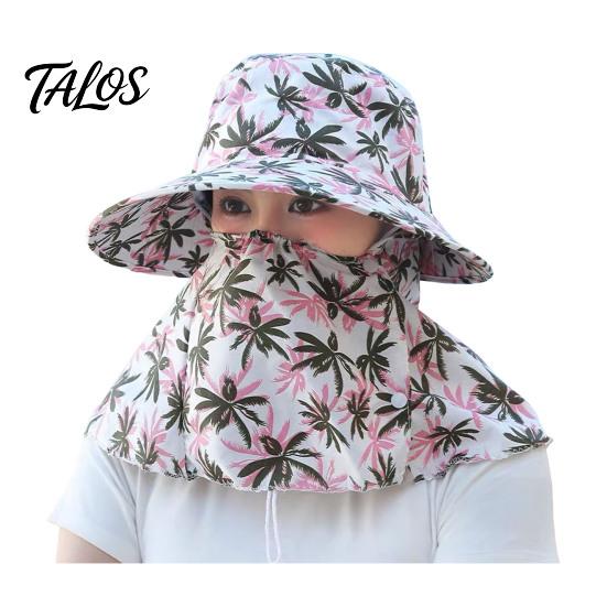 Outdoor Sports Headwear Sun Hat with Neck Flap & Face Shield, Foldable Wide Brim Summer Breathable Gardening Beach Hat, UV Protection Fishing Cap for