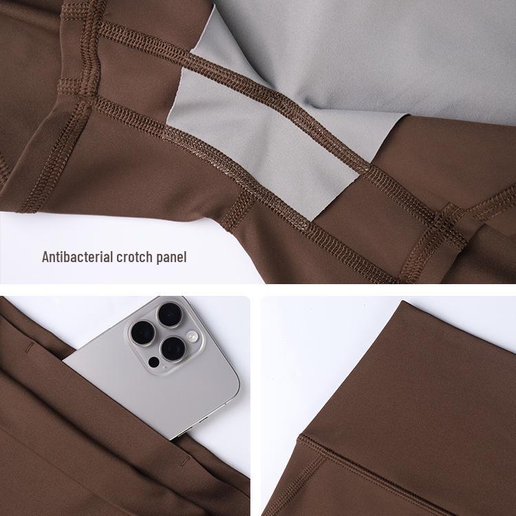 2025 Women's High Waist Sports Shorts - Summer Thin, Tummy Control, Hip Lifting, Antibacterial, Anti-Exposure, High Elastic Fitness 3-Point Pants