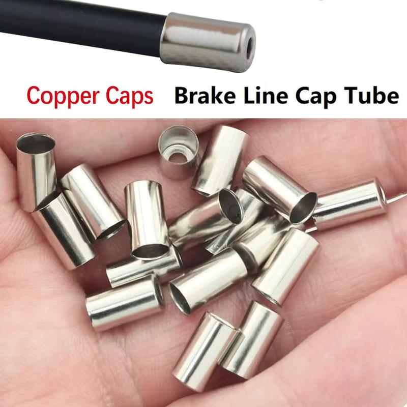 Bicycle 5mm Brake Cable Housing Ferrule Copper End Caps MTB Road Bike Cord End Covers Brake Line Cap