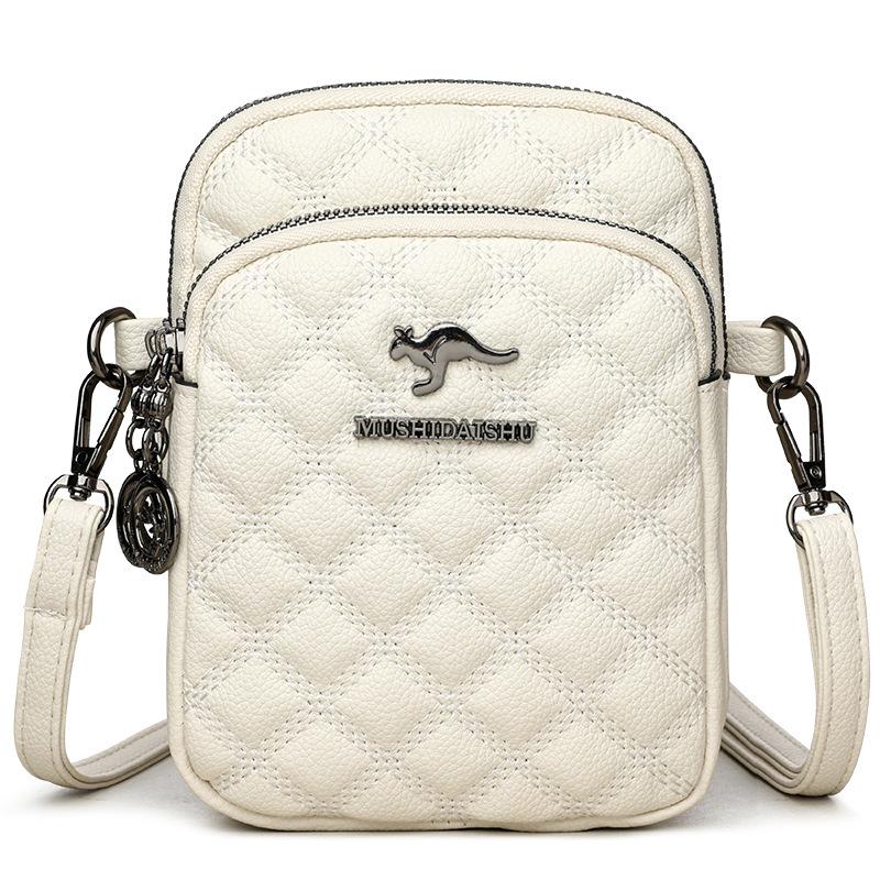 

Модная ромбовидная одноплечевая повседневная и легкая сумка кросс-боди для женщин, многофункциональная сумка для мамы белый