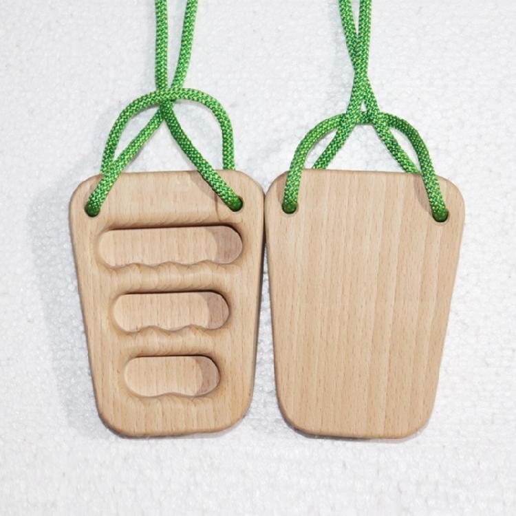 Wood Rock Climbing Fingerboard Multifunction Finger Strengthener Training Board for Home Gym or Outdoor Use