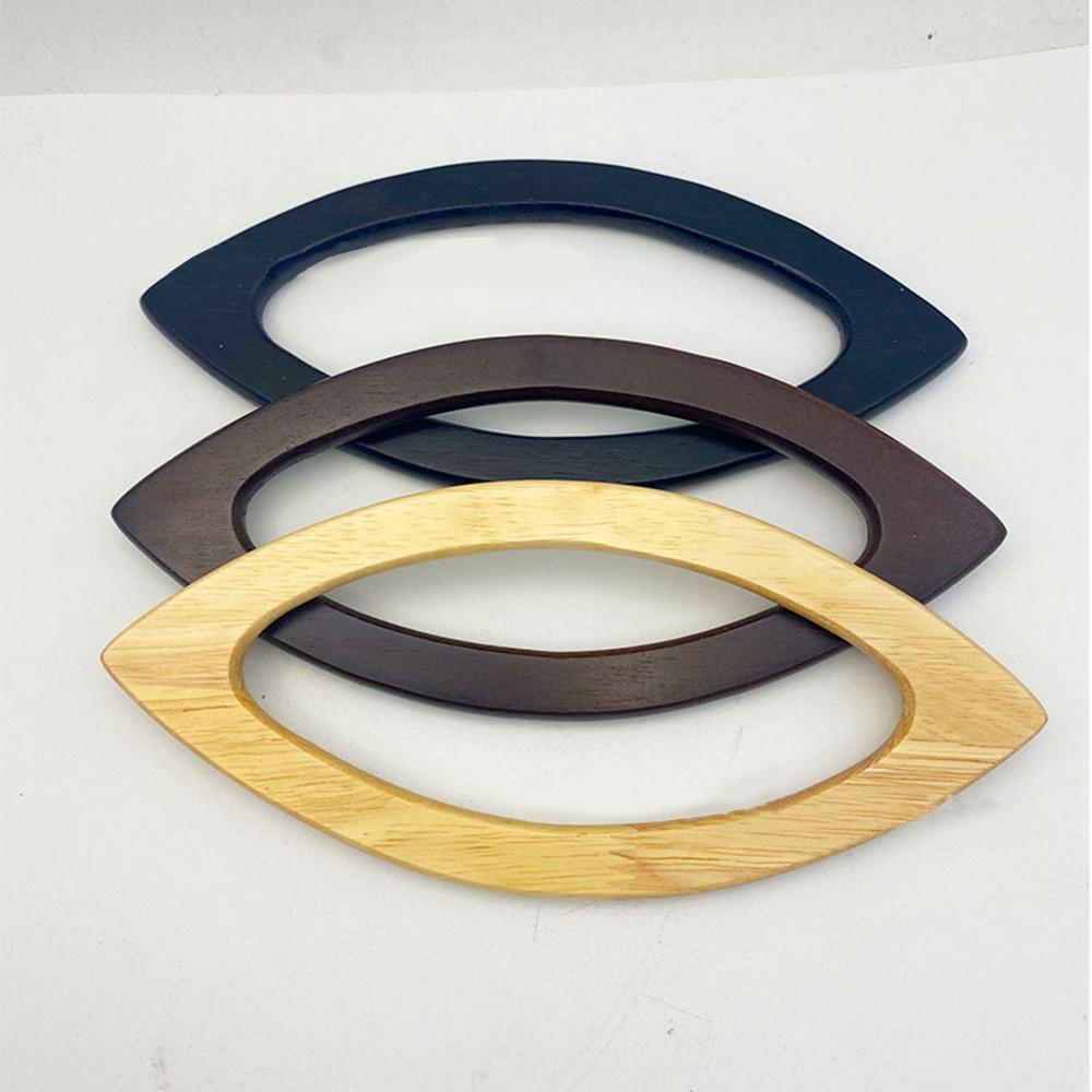 Solid Wood Bag Handle Replacement DIY Tote Wood Bag Solid Handle Bag Classic Strap For Sewing Crochet Bag Wallet Accessories